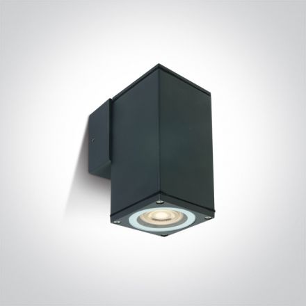 Επίτοιχη Απλίκα LED GU10 MR16 Cube Die Cast IP54 100-240V Ανθρακί 67426B