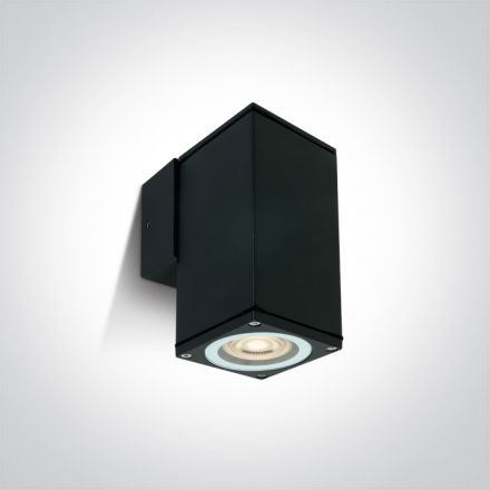 Επίτοιχη Απλίκα LED GU10 MR16 Cube Die Cast IP54 100-240V Μαύρο 67426B