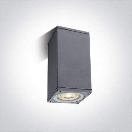 One Light Spot Οροφής LED GU10 MR16 Cube Die Cast IP54 100-240V Γκρι