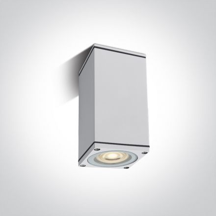 One Light Spot Οροφής LED GU10 MR16 Cube Die Cast IP54 100-240V Λευκό