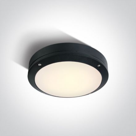 Πλαφονιέρα LED 10W 3000Κ Die Cast IP54 230V Μαύρο PLAFO