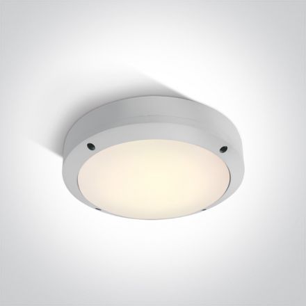 Πλαφονιέρα LED 10W 3000Κ Die Cast IP54 230V Λευκό PLAFO