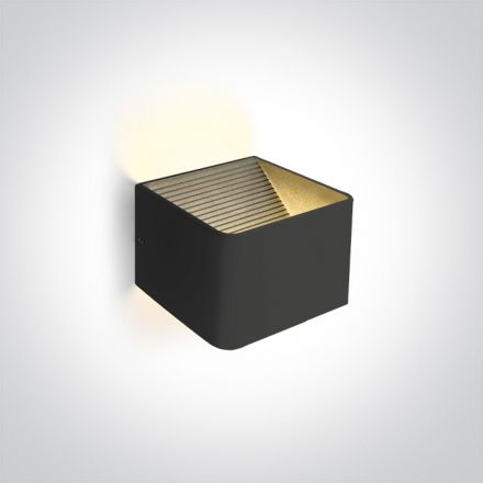 Επίτοιχη Απλίκα LED 6W 3000K Αλουμίνιο 230V Μαύρο 67466A