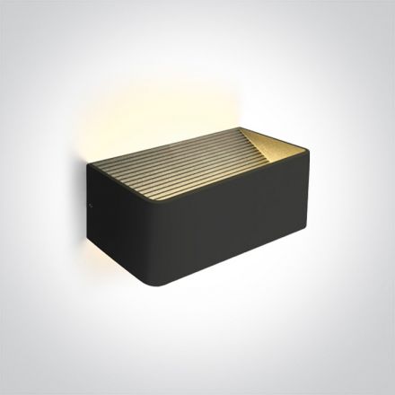 Επίτοιχη Απλίκα LED 6W 3000K Αλουμίνιο 230V Μαύρο 67466B