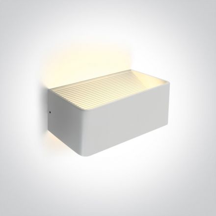Επίτοιχη Απλίκα LED 6W 3000K Αλουμίνιο 230V Λευκό 67466B