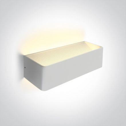 One Light Επίτοιχη Απλίκα LED 12W 3000K Αλουμίνιο 230V Λευκό