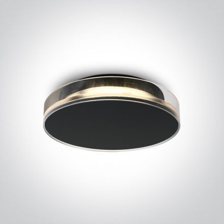 Πλαφονιέρα LED 12W 3000K Die Cast IP65 230V Μαύρο Dimmable Dark Light