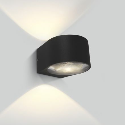 Επίτοιχη Απλίκα COB LED 2x6W 3000K Die Cast IP65 Ανθρακί