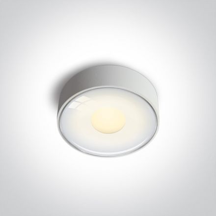 One Light Πλαφονιέρα LED 6W 3000K Die Cast IP65 230V Λευκό Dimmable