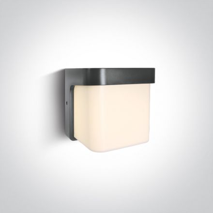 Επίτοιχη Απλίκα LED 12W 3000K Πλαστικό IP54 Ανθρακί
