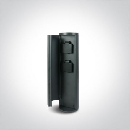 Στύλος Με 2 Πρίζες Σούκο Die Cast Ανθρακί IP44 230V