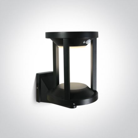 Ηλιακό Φωτιστικό Απλίκα LED 2W Motion Sensor Αλουμίνιο Μαύρο IP54