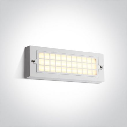 One Light Επίτοιχη Απλίκα LED 6W 3000Κ ABS/PC IP65 230V Λευκό 67502C