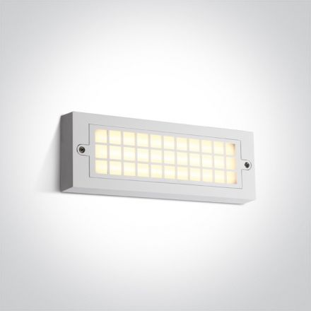Επίτοιχη Απλίκα LED 6W 3000Κ ABS/PC IP65 230V Λευκό 67502C