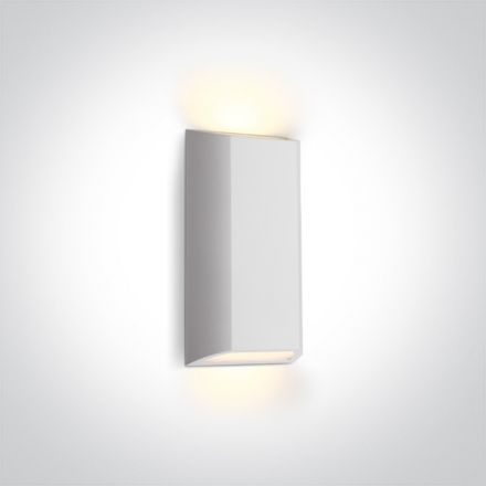 Επίτοιχη Απλίκα COB LED 8W 3000K Die Cast IP65 Λευκό 230V
