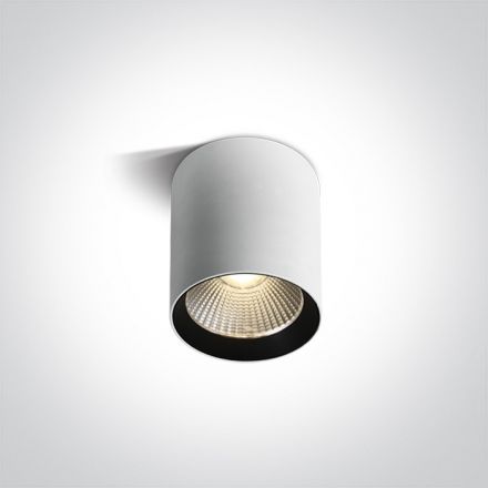 One Light Spot Οροφής COB LED 15W 3000K 40° Αλουμίνιο 230V Λευκό Dark Light