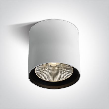 One Light Spot Οροφής COB LED 40W 3000K 40° Αλουμίνιο 230V Λευκό Dark Light