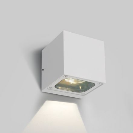 Επίτοιχη Απλίκα Cube COB LED 6W 3000K Die Cast IP65 Λευκό