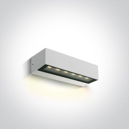 Επίτοιχο Φωτιστικό LED 8W 3000K IP65 Αλουμίνιο Λευκό