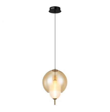 Κρεμαστό Φωτιστικό LED 9W 3000K Μελί Adol Μέταλλο-Γυαλί