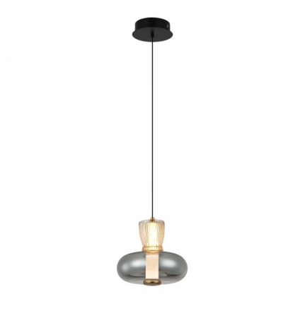 Κρεμαστό Φωτιστικό LED 9W 3000K Φιμέ-Χρυσό Sirel Γυαλί-Μέταλλο