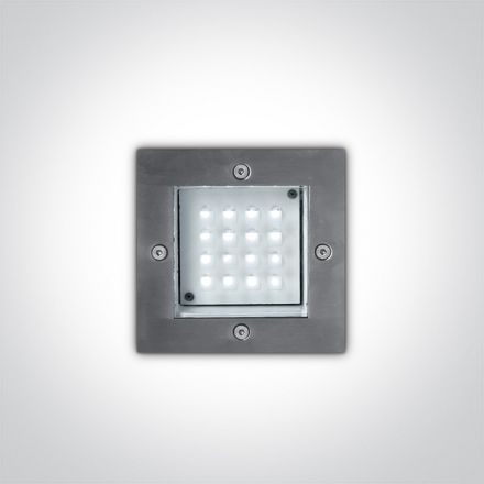 Χωνευτό Φωτιστικό SMD LED 1.6W Μπλε Ανοξείδωτο Ατσάλι IP54 230V