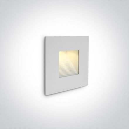 Χωνευτή Απλίκα LED 1W 3000K Die Cast Λευκό Χωρίς Κάλυμμα Dark Light IP44