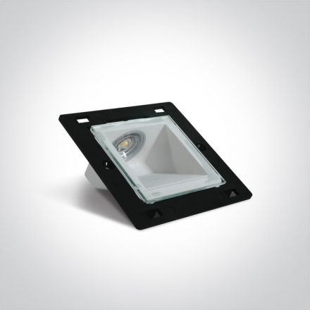 Χωνευτή Απλίκα LED 1W 3000K Die Cast Λευκό Χωρίς Κάλυμμα Dark Light IP44