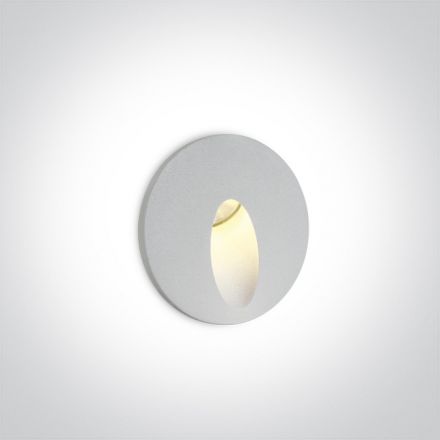 One Light Χωνευτό Διακοσμητικό Φωτιστικό LED 3W 3000K Αλουμίνιο Λευκό Dark Light IP54