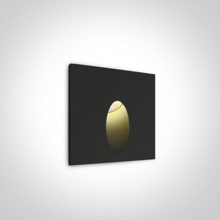 Χωνευτό Φωτιστικό LED 3W 3000K Die Cast Μαύρο Dark Light IP54
