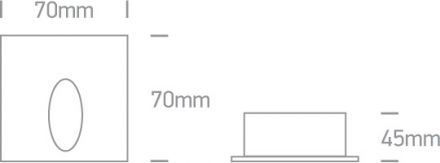 Χωνευτό Φωτιστικό LED 3W 3000K Die Cast Μαύρο Dark Light IP54