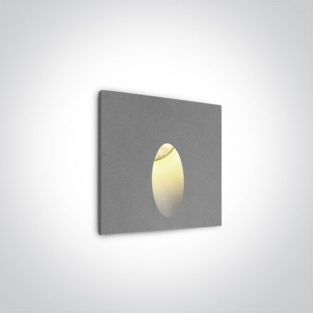 Χωνευτό Φωτιστικό LED 3W 3000K Die Cast Γκρι Dark Light IP54