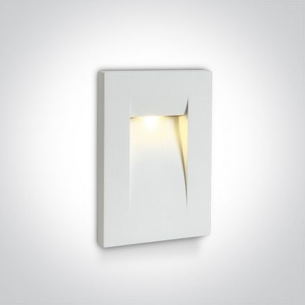 One Light Χωνευτό Φωτιστικό LED 3.6W 3000K 53° Λευκό Die Cast IP65 Dark Light
