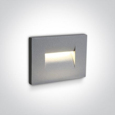 Χωνευτό Φωτιστικό LED 3.6W 3000K 44° Γκρι Die Cast IP65 Dark Light
