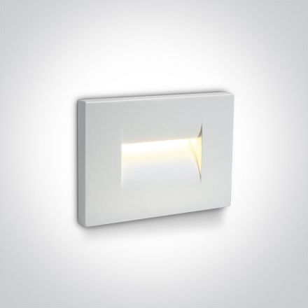 One Light Χωνευτό Φωτιστικό LED 3.6W 3000K 44° Λευκό Die Cast IP65 Dark Light