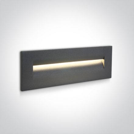 Χωνευτό Φωτιστικό SMD LED 8.5W 3000K 44° Ανθρακί Die Cast IP65 Dark Light