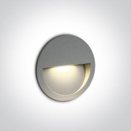 Χωνευτό Φωτιστικό SMD LED 3W 3000K Γκρι Die Cast IP65 Dark Light