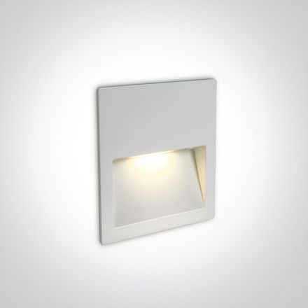 One Light Χωνευτό Φωτιστικό SMD LED 4W 3000K Λευκό Die Cast IP65 Dark Light