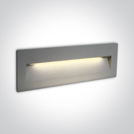 Χωνευτό Φωτιστικό SMD LED 7W 3000K Γκρι Die Cast IP65 Dark Light