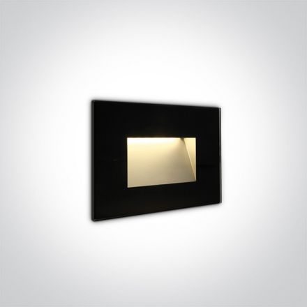 One Light Χωνευτό Φωτιστικό SMD LED 3W 3000K Μέταλλο/Γυαλί Μαύρο Dark Light IP65