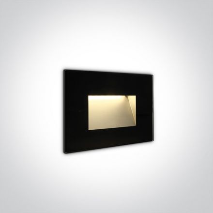 Χωνευτό Φωτιστικό SMD LED 3W 3000K Μέταλλο/Γυαλί Μαύρο Dark Light IP65