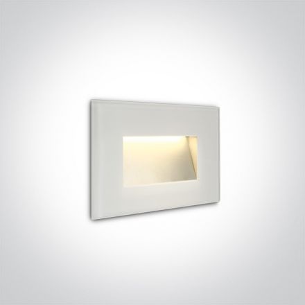 Χωνευτό Φωτιστικό SMD LED 3W 3000K Μέταλλο/Γυαλί Λευκό Dark Light IP65