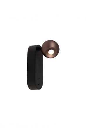 Επίτοιχο Φωτιστικό LED 6.3W MONTANA CCT 2700K/4000K Με USB Coffee Premium