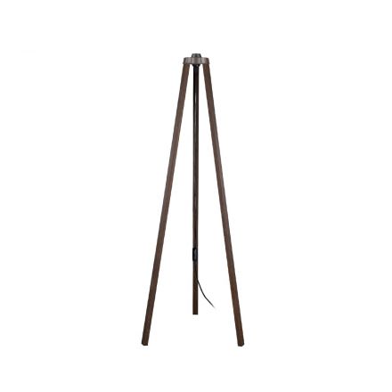 TRIPOD 203-0257 Μοντέρνο Επιδαπέδιο Φωτιστικό Μονόφωτο 1 x E27 IP20 Καφέ Ξύλο - Μ38 x Π38 x Υ120cm