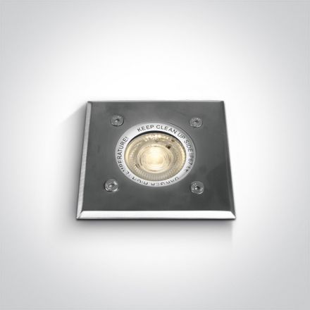 Τετράγωνο Χωνευτό Φωτιστικό Εδάφους LED GX53 Ανοξείδωτο Ατσάλι IP67