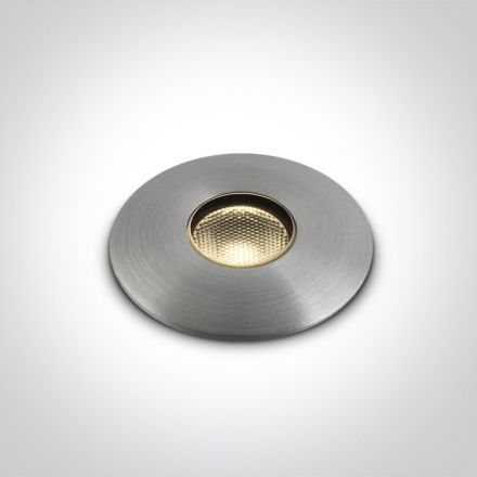 Χωνευτό Φωτιστικό Εδάφους LED 1W 3000K Αλουμίνιο IP67