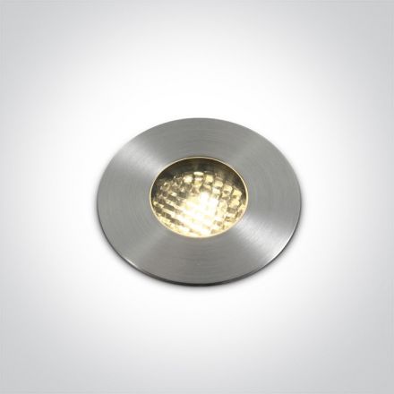 Χωνευτό Φωτιστικό Εδάφους COB LED 3W 3000K Ανοξείδωτο Ατσάλι 316 IP67 24V
