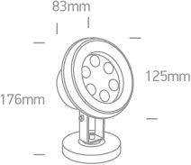 LED Spot Υποβρύχιο LED 6x1W 4000K Ανοξείδωτο Ατσάλι 316 IP68 Ρυθμιζόμενο 24V