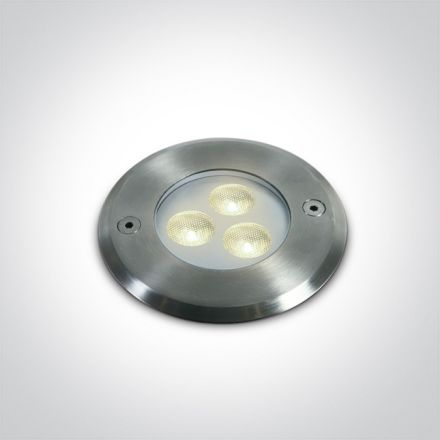 Χωνευτό LED Spot Υποβρύχιο LED 3x1W 4000K Ανοξείδωτο Ατσάλι 316 IP68 Dimmable 24V