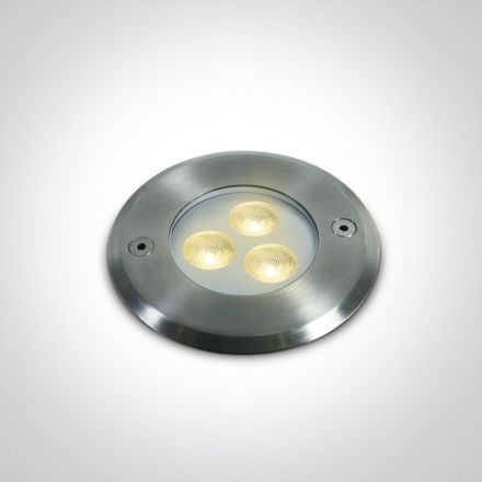 Χωνευτό LED Spot Υποβρύχιο LED 3x1W 3000K Ανοξείδωτο Ατσάλι 316 IP68 Dimmable 24V